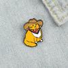 Western Cowboy Cat Brooch - Cute Cartoon Yellow Cat Enamel Pin
