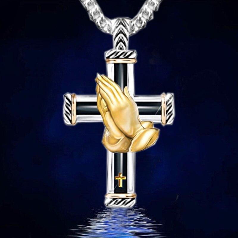 Buy Men's Black Cross Jesus Religion 