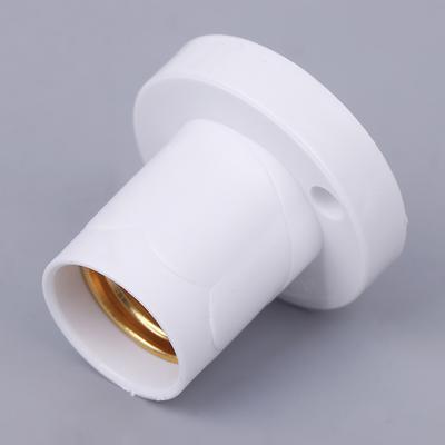 1Pcs Rotatable Straight Oblique E27 Lamp Holder 10A Flat Screw Led Lighting Bulb Head Base 230V White