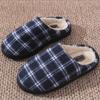 Fashion Mix Color Plaid Fur Slippers Women Soft Bottom Non Slip Plush Slippers Woman Faux Fur Warm Indoor House Cotton Slides Ladies