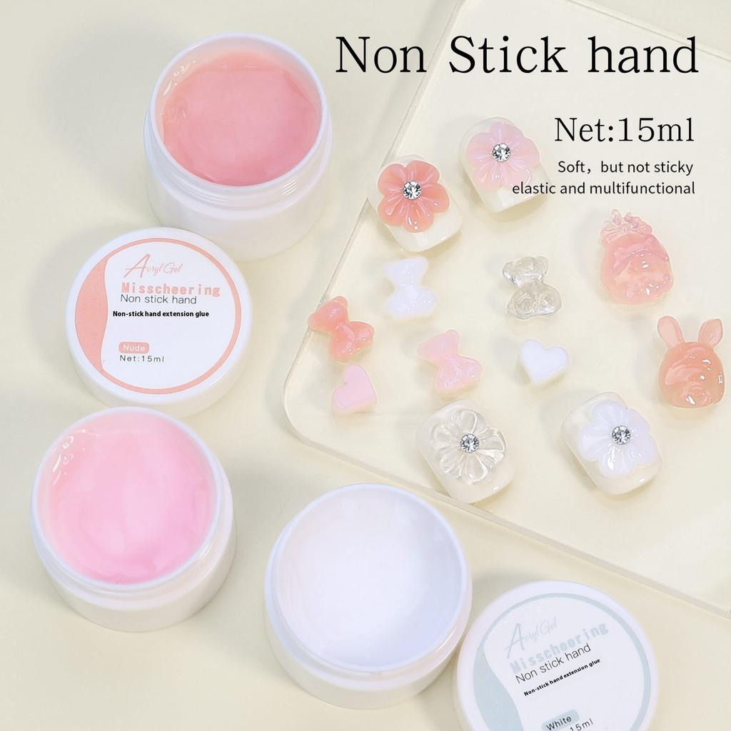 Nail Art Extension Glue, Solid State Non-stick, Hand Engraving and Shaping, Paper-free Tray, Quick Extension Nail Patch, Special for Nail Salons