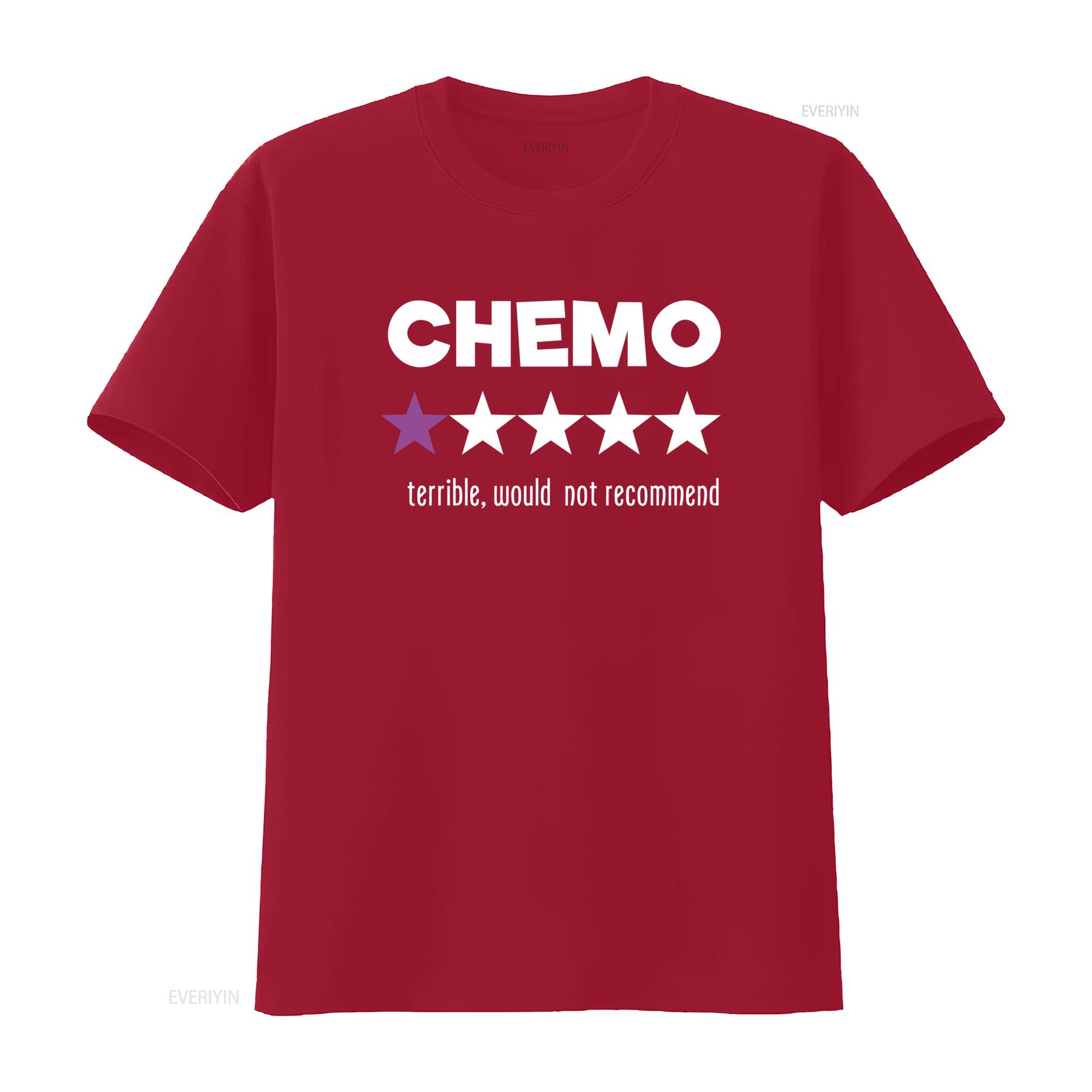 Funny Chemo T Shirt with Star Design for Cancer Survivors Sarcastic Chemotherapy Recommendation vintage Washed Versatile S