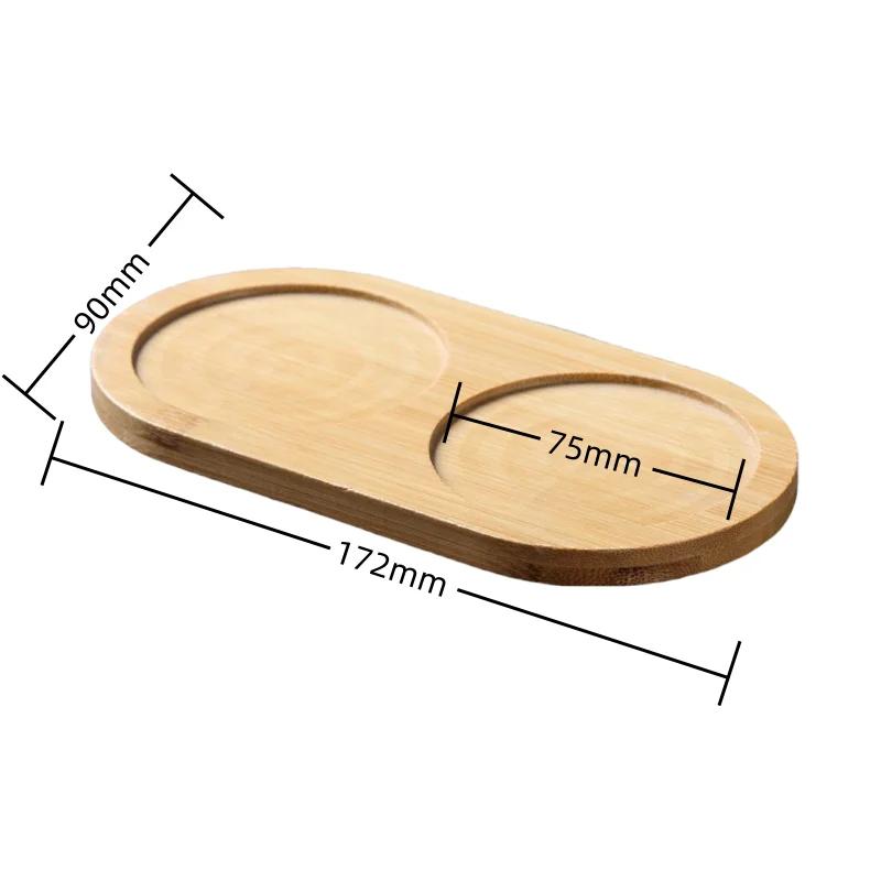 

Multi Bamboo Tray Wood Saucer Flower Pot Tray Cup Pad Coaster Plate Kitchen Decorative Plate Creative Coaster Coffee Cup Mat as show image