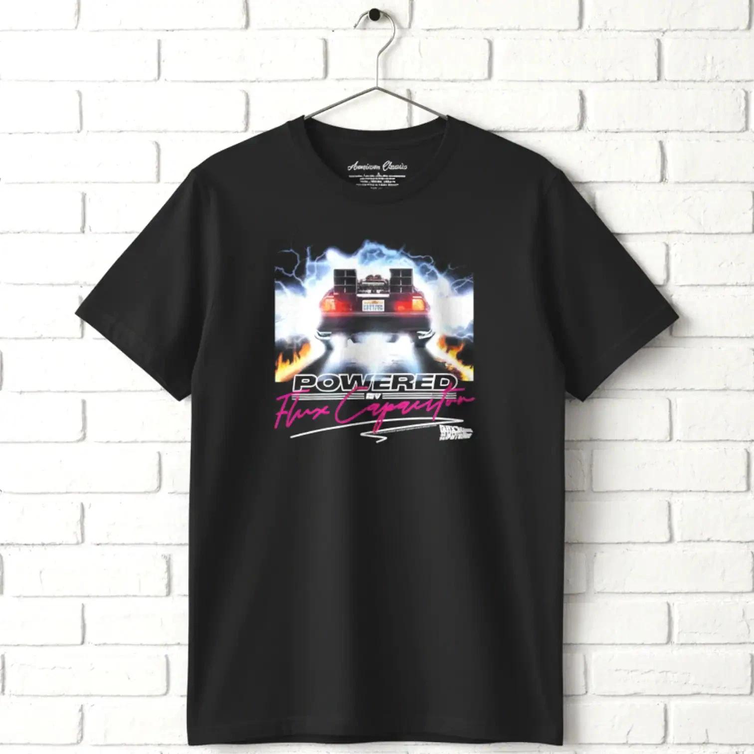 Back to The Future Powered by Flux Capacitor Men s T Shirt XXXXL