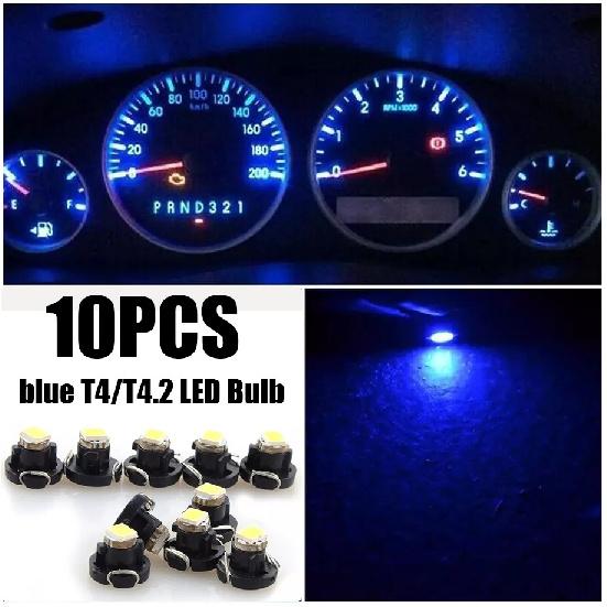 10x Blue T4/T4.2 Neo Wedge Led Bulb Cluster trument Dash Climate Base Lights 326440716500|