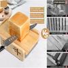 Bread Slicer Guide Horizontal Bread Cutting Board with Crumb Tray Adjustable Bread Loaf Slicing Guide Kitchen Gadget
