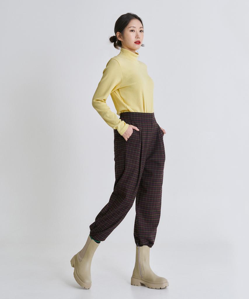 Peulleio Check Pants _ Black