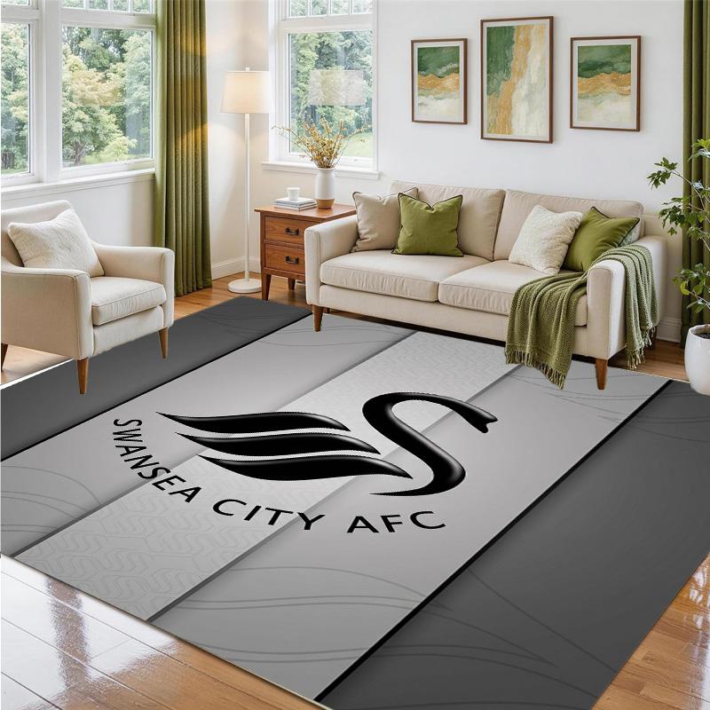 Covor din Catifea Cristal cu Design Swansea City Covoraș Decorativ Moale pentru Dormitor Intrare