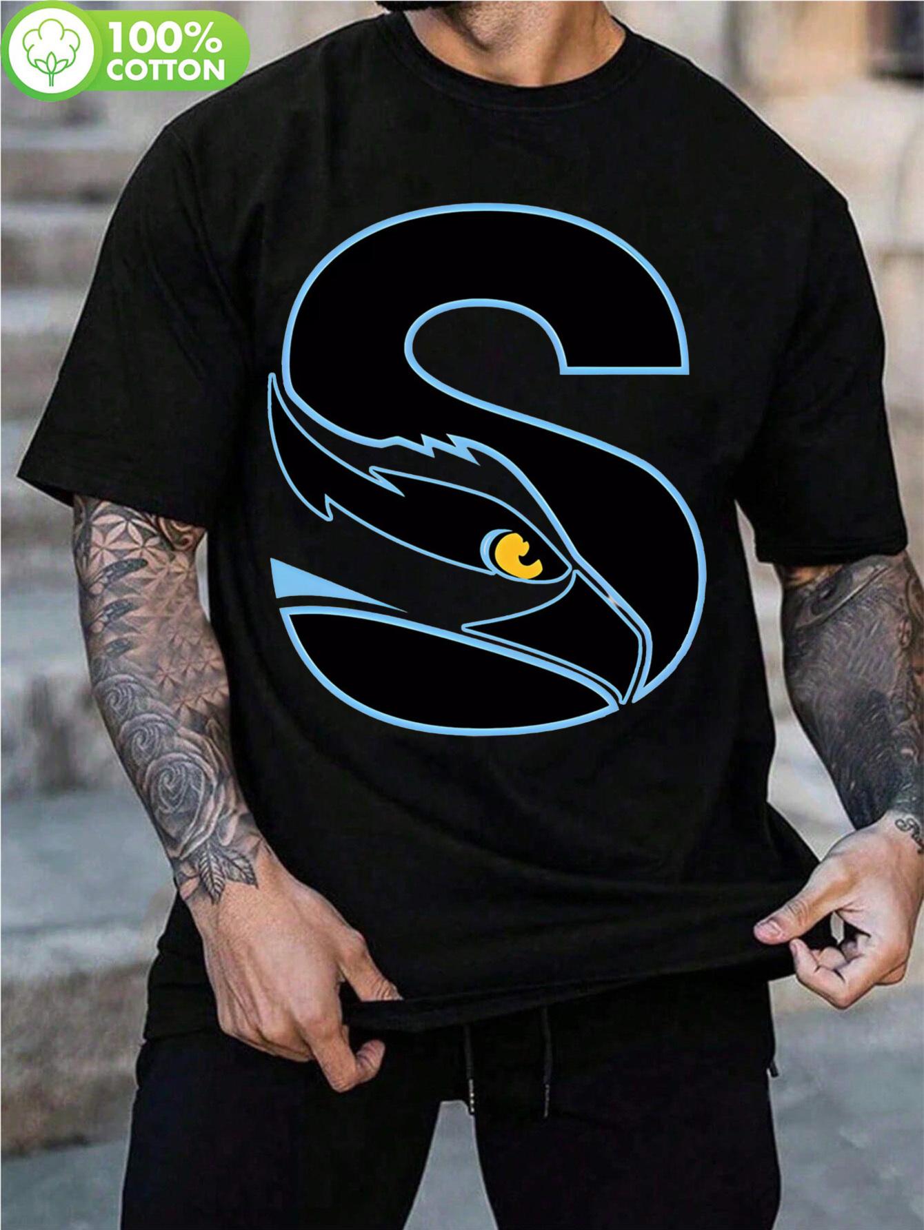 Plus Size Bold Geometric S Eagle Graphic Tshirt - 100% Co... L