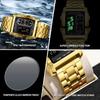 BINBOND 2311 Luxury Men's Quartz Watch Luminous LED Electronic Watch for Man Water-Resistant Stainless Steel Strap Reloj Hombre