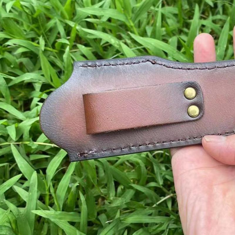 Universal Belt Loop Blade Cover Leather 25.5cm Fixed Cutter Holder for Most Edge Lengths Up To 15.5cm