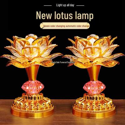 2025 Şarj Edilebilir Kırmızı Lotus LED Sunak Lambası (Buda İçin), Renkli Sürekli Yanan Zenginlik Çeken Ev Dekorasyonu