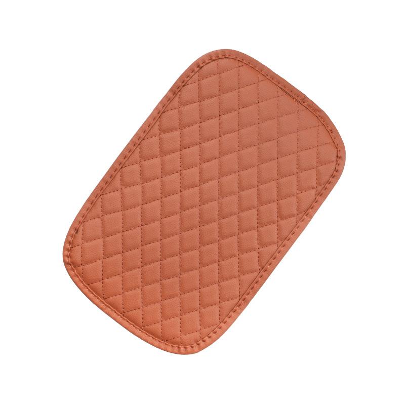 Car Leather Armrest Pad Universal Personality Fashionable Comfortable and Non-slip Armrest Box Mat Automotive Interior Supplies