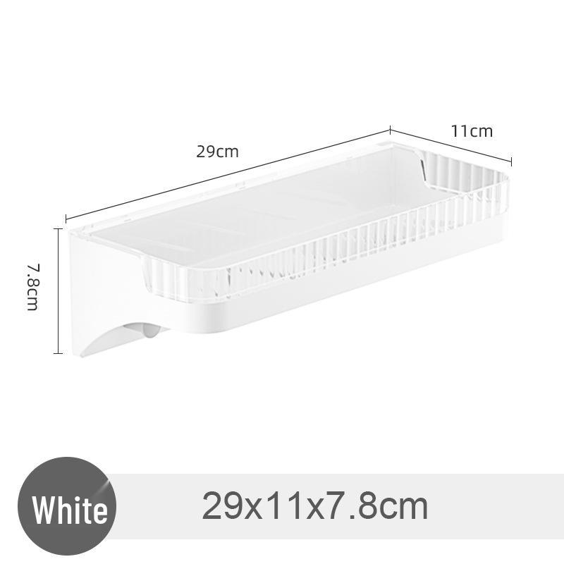 Punch-Free Wall-Mounted Bathroom and Kitchen Storage Rack