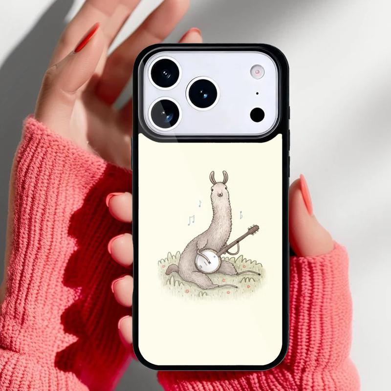 Llama Alpaca pattern Phone Case for iPhone 17 16 15 14 13 Pro Max Back Cover for 12 11 Pro Coque