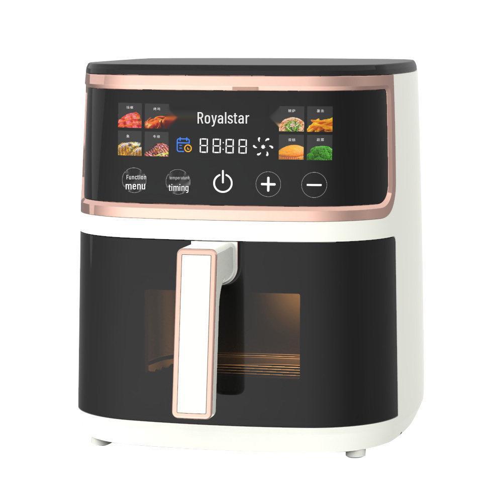 Rongshengda Smart Multifunctional Air Fryer Oven - Large Capacity, Fully Automatic, Electric Visual Fryer for Home Use