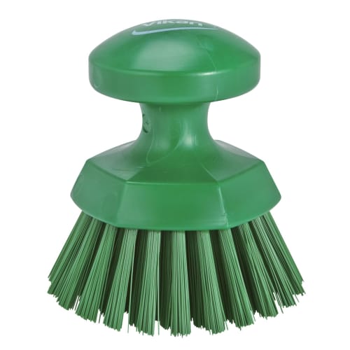 Vikan Hand Brush, Round, Hard Type, Green, 3885, Body: Polypropylene, Filament: Polyester, JBLD504