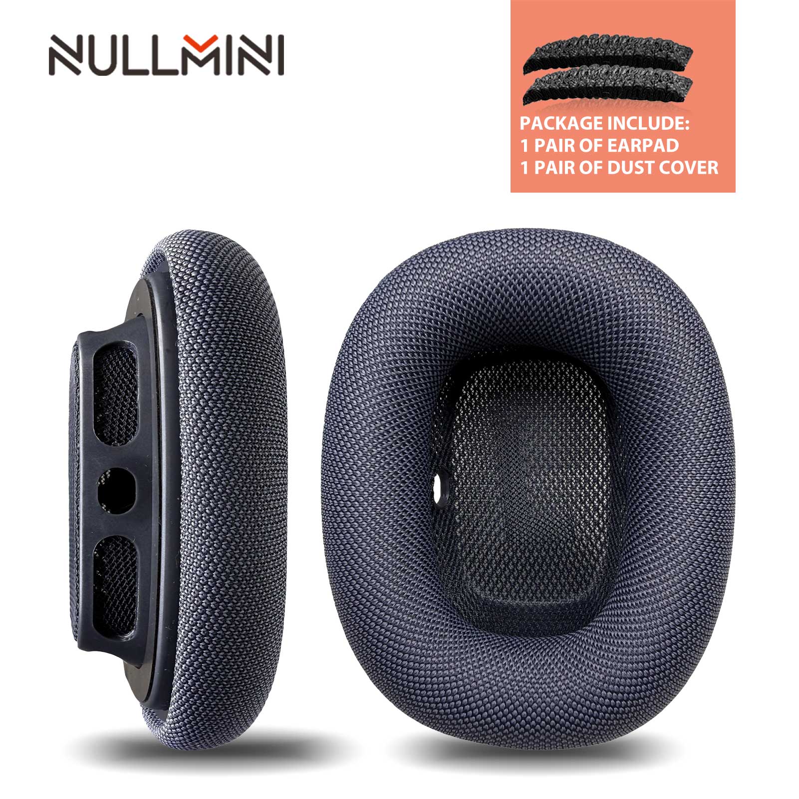 

NullMini For Apple Airpods Max 2 II Replacement Mesh Earpads Headphones Ear Cushion Memory Foam Sleeve Earphone Earmuff темно-серого