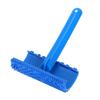 Blue Rubber Wood Grain Effect Paint Roller with Handle DIY Wall Decoration Tool