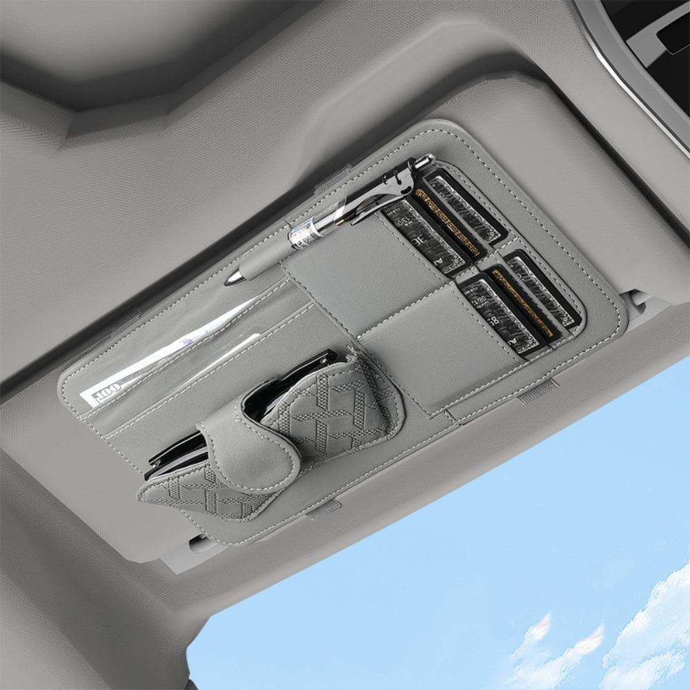 Save Space Car Ticket Holder Multifunctional Sunglasses Holder Car Visor Organizer Bank Card