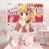 Manga girls heart style cute Aesthetic tapestry atmosphere decoration of bedroom Tapestry Bedside Tapestry Bathroom Tapestry