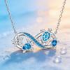 Turtle Necklace for Women Mom Copper Color Infinity Sea Turtle Pendant Necklaces Opal Tortoise Ocean Wave Zircon Mothers Day