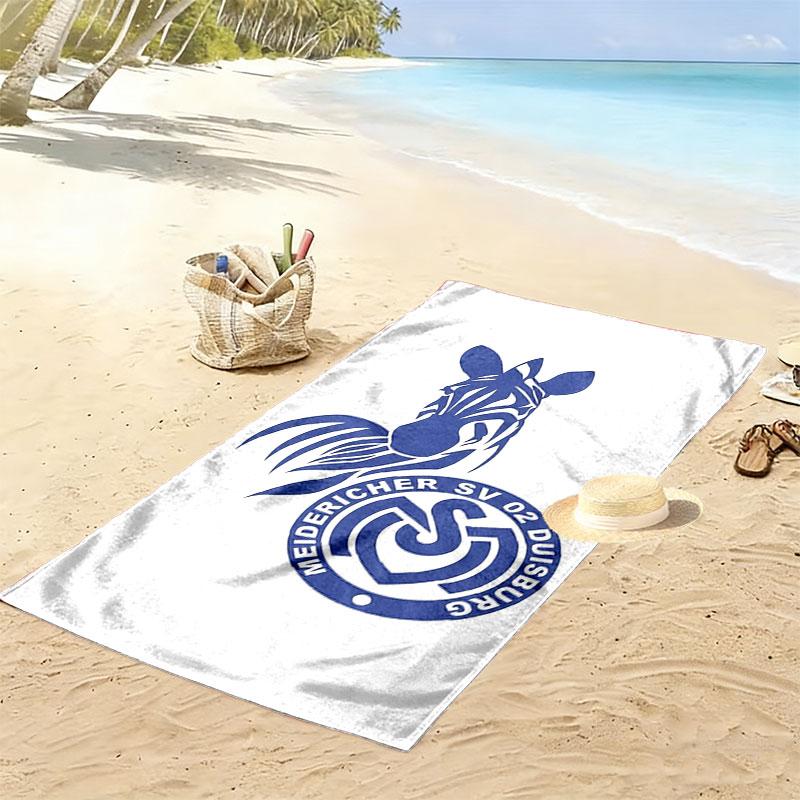MSV Duisburg Print Strandtuch, Großes Weiches Schnelltrocknendes Handtuch für Strand Camping Schwimmen