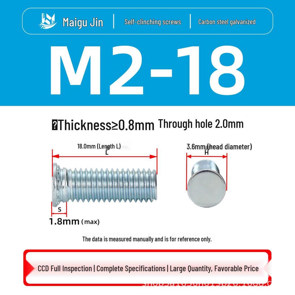 Flat Head Carbon Steel Galvanized Rivet Nuts FH-M2 to M10 - Free Shipping
