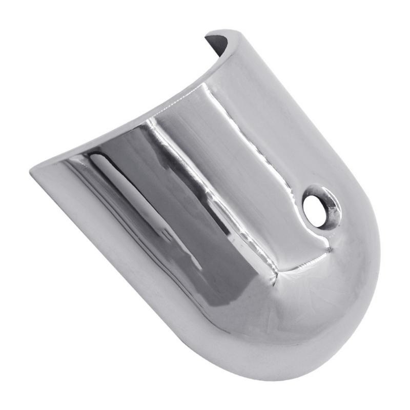 Stainless Steel Marine End Cap Cover, Rounded Polished Guard with Flush Countersunk Hole for Boat Rail and Trim End Repair Use Part