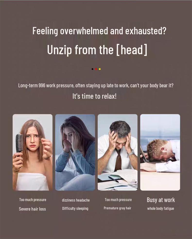 SIVIKOLIN Electric Waterproof Silicone Head Massager for Therapy and Meridian Relief