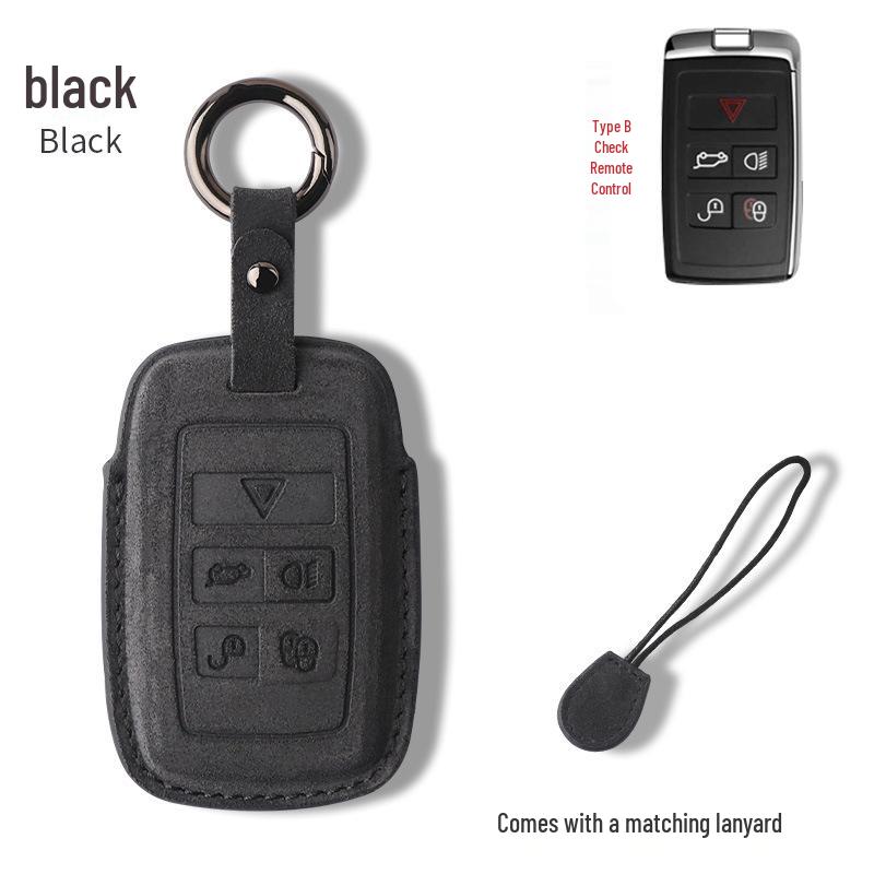 Nubuck Leather Key Case for Range Rover Models (Sport, Evoque, Defender, Discovery Sport, Velar, Freelander)