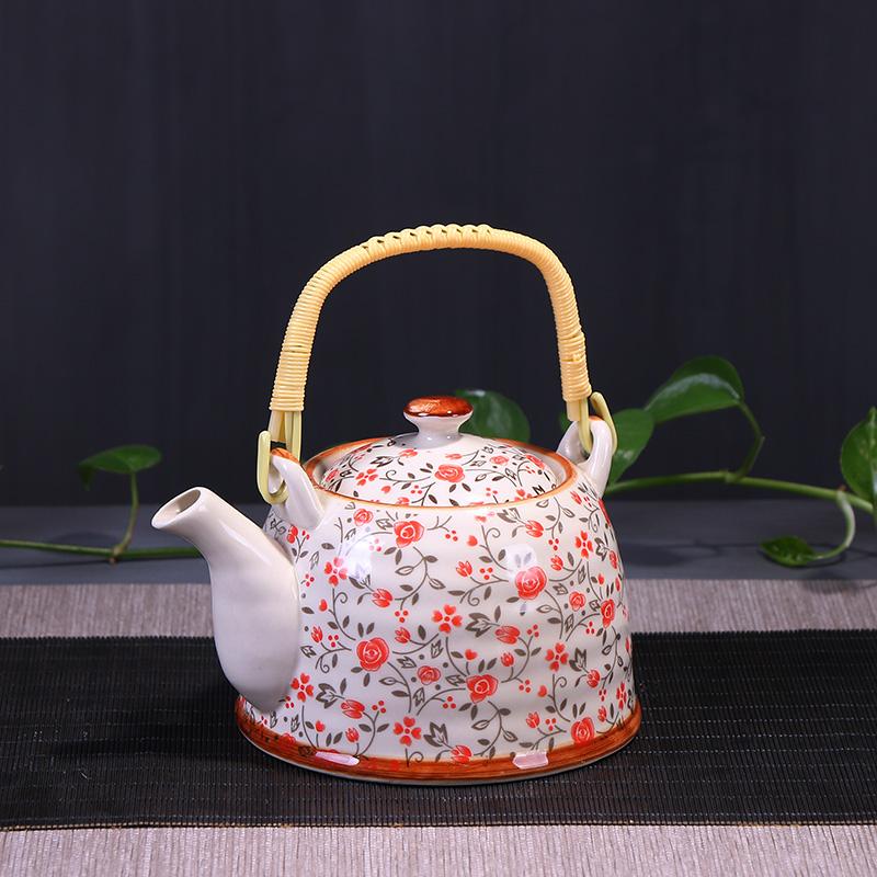 CHANSHOVA-Chinese Porcelain Teapot with Strainer Net, High Capacity 900ml, Traditional Chinese Retro Ceramic Tea Set, H189