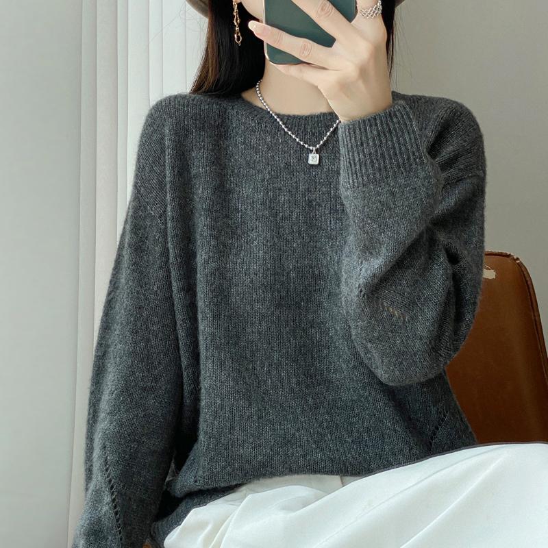 QingHe Cashmere Women's 30% Cashmere Cardigan - Soft & Warm Wool Blend Sweater