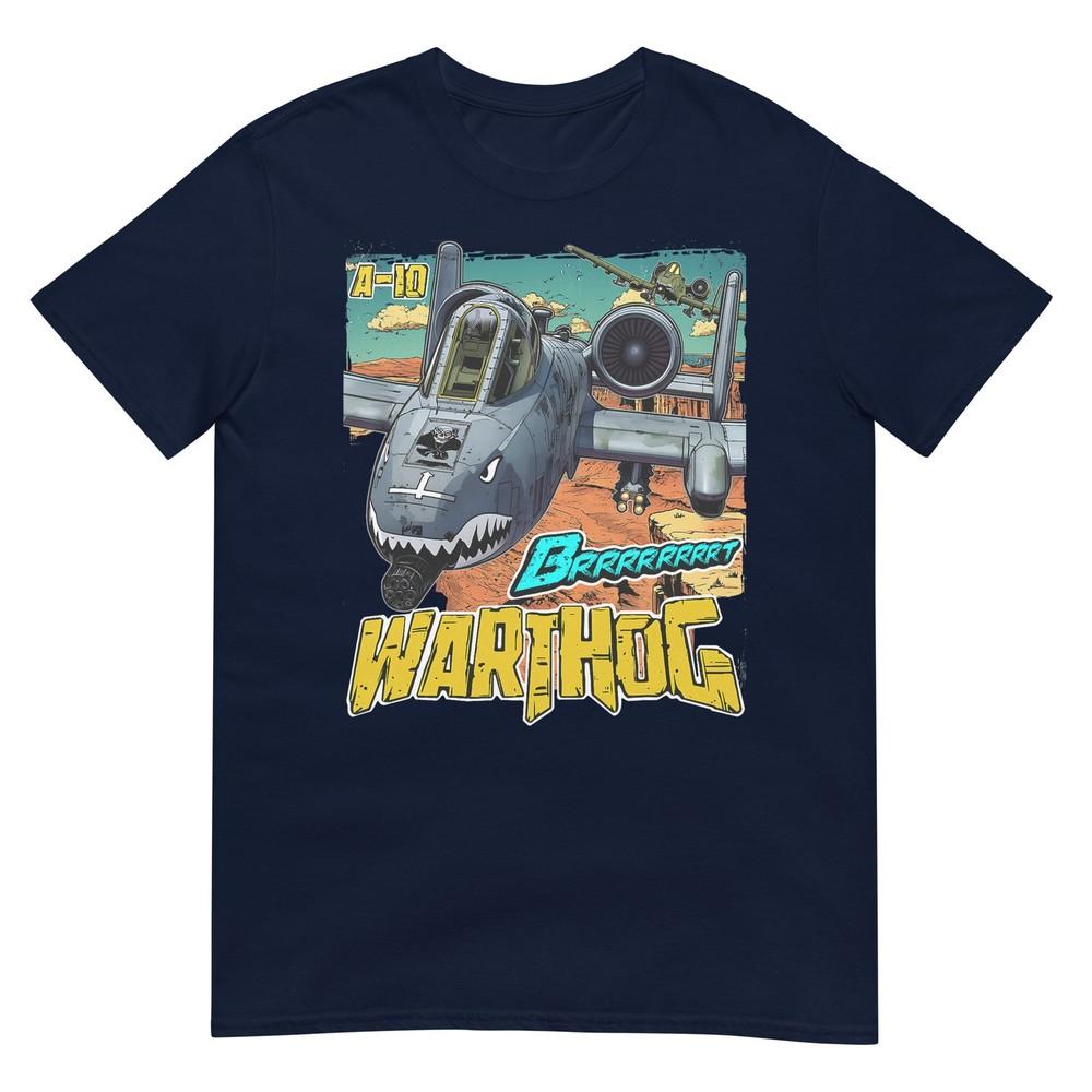 A10 Warthog Jet Airplane Brrrt Funny Comic Graphic TShirt S