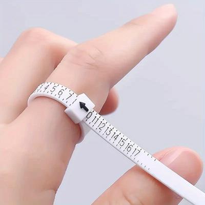 1pc Ring Sizer Gauge Tool Finger Measuring Instrument for Jewelry Sizing Portable & Precise For Jewelry Making & Shopping