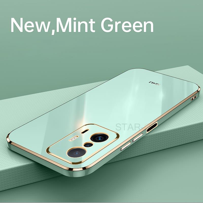 Lyxig Plätering Fyrkantig Stötfångare Ringhållare Telefonfodral För Xiaomi Mi 11t Pro 11 T Silikon Ställskydd På Xiomi Mi11 Mi11t 11tpro