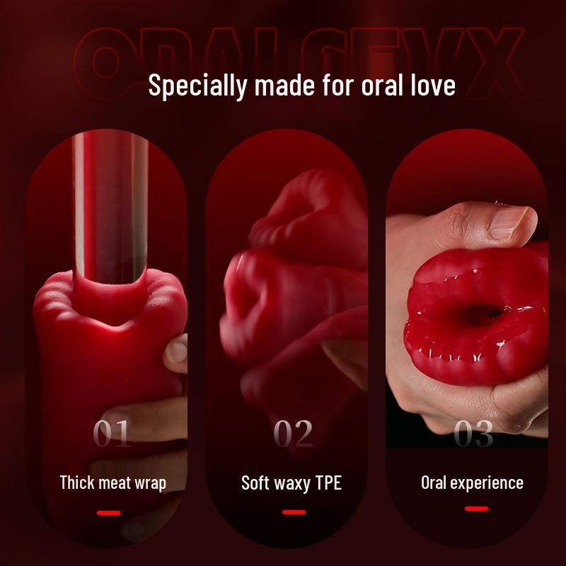 ROSELEX Laolesi Allenatore Orale e Stimolatore Clitorideo Vibrante Dildo da Uomo - Giocattolo Sessuale per Adulti