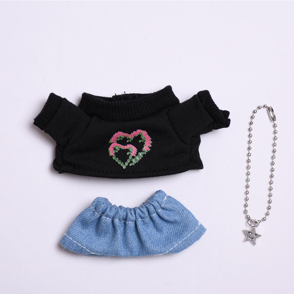 For 17cm Labubu Doll Clothes Fashion Clothes Hoodies Doll Clothes Color Match Hoodies Dolls Accessories Cute Decoration Little Cloths