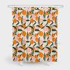 Decorate Your Bathroom with This Vibrant Orange Apple Shower Curtain with Hooks!
