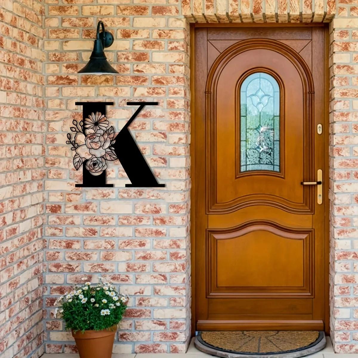 Потрясающая металлическая табличка с цветочными буквами-монограммами! Металлическое — фото 28