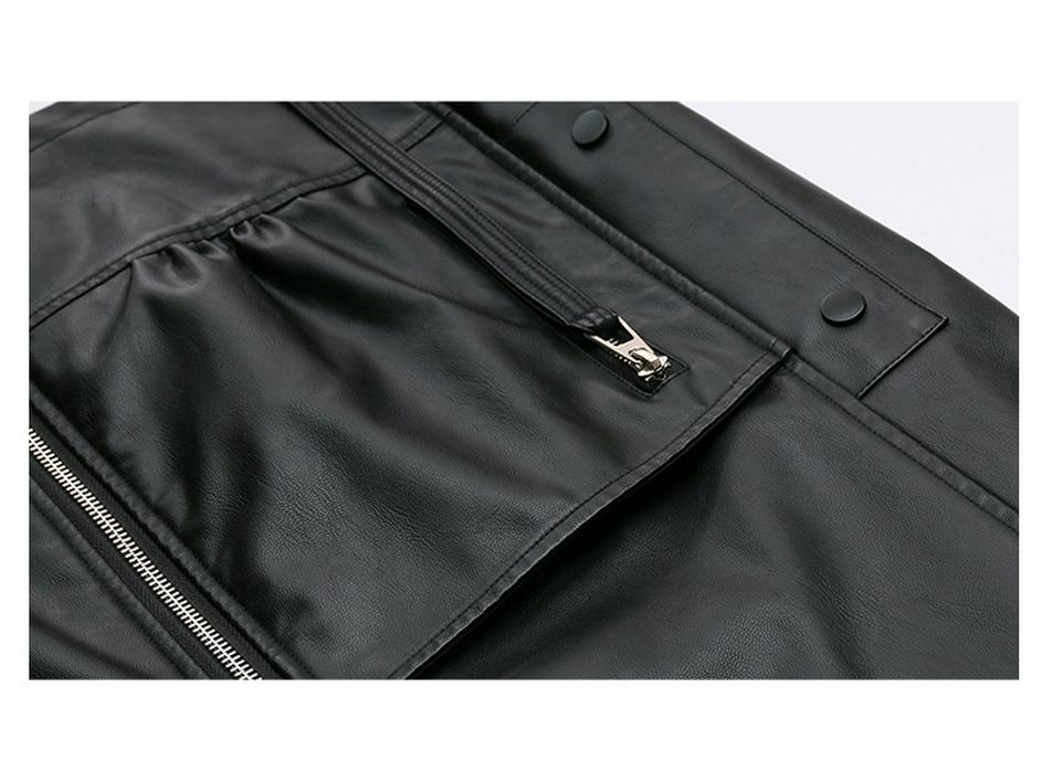 2024 Autumn Women's Fashion Detachable Hooded Knitted Leather Jacket WA8602