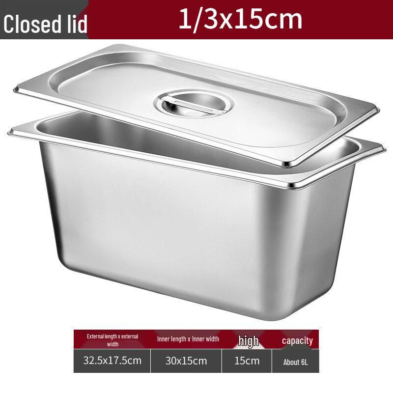 

304 Stainless Steel GN 1/3 Food Pan with Lid