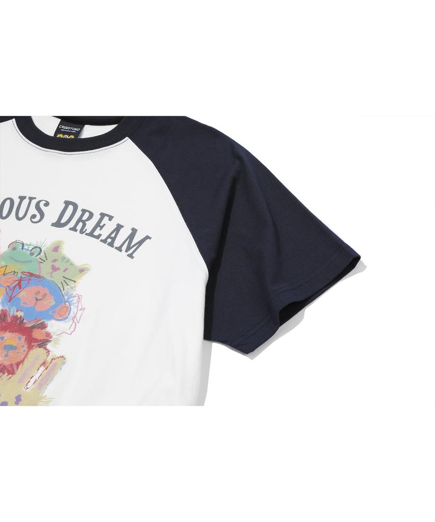 CPGN STUDIO Precious Raglan Short Sleeve T-Shirt Navy