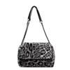 Urban Minimalist Leopard Print Pattern Plush Tote Square Bag For Daily Use
