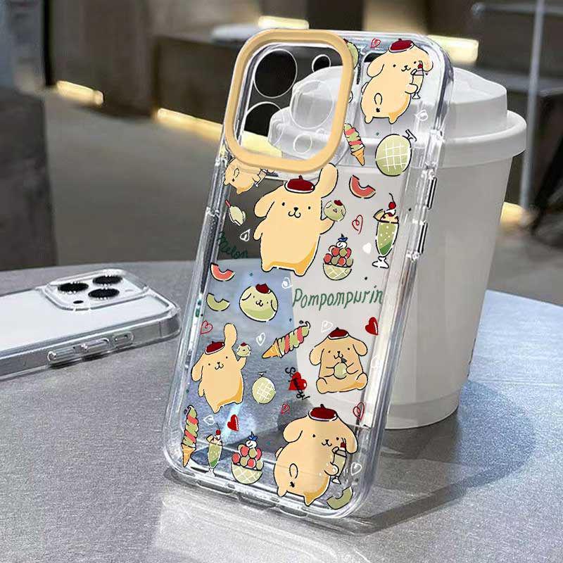 

Прозрачный мягкий чехол с Помпомпурином для Apple 14/15/16 Pro/17 Pro Max Apple 17