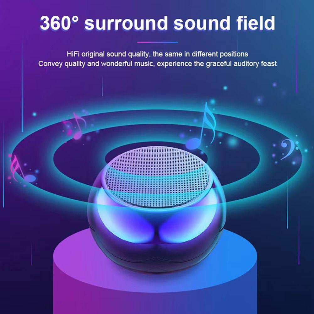 with RGB Lighting Mini Bluetooth Speaker 2-in-1 Portable Subwoofer Travel Outdoor