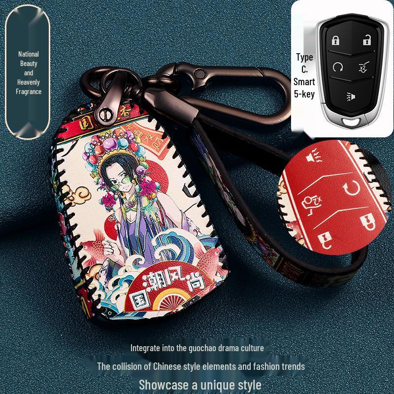 Cadillac Key Case for CT6, XT4, XT5, XT6, XTS, CT4, CT5, ATS-L - Snap-On Shell