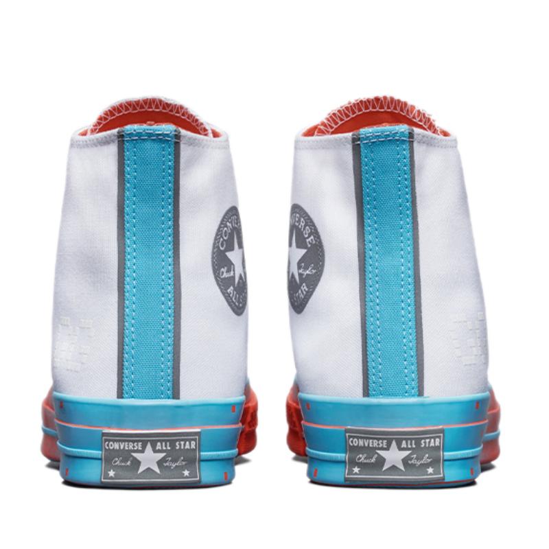 Converse 1970s Chuck Taylor All Star Trendy Comfortable and Versatile High Top Canvas Shoes Unisex White Blue Brick Red