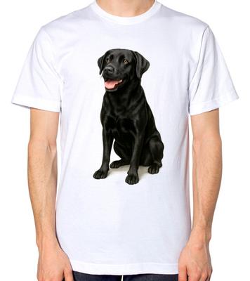 Schwarzer Labrador Hund Unisex T-Shirt