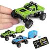 RC Off-Road Monster Truck 1/64 Remote Control Mini Climbing Car, Alloy Material, 2.4G Remote Control Electric Off-Road Vehicle.